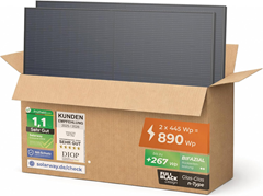 2er-Set Solarway 445W Solarpanels (Bifazial, Glas/Glas, n-type) für 169,99€ (Vergleich: 199,99€)