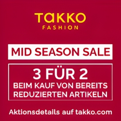 Takko: 3-für-2-Aktion auf bereits reduzierte Artikel im Sale-Bereich