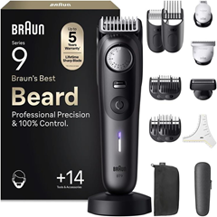 Braun Barttrimmer Series 9 BT9565 (14 Tools, 180 Min. Akku) für 113,99€ (Vergleich: 140,29€)