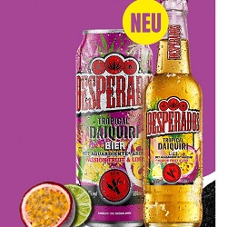 Desperados Tropical Daiquiri (0,5l Dose / 0,33l Flasche) komplett gratis testen