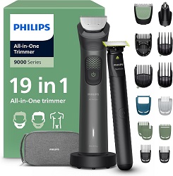 Philips Multigroom Series 9000 (19-in-1 Set + OneBlade) für 75,61€ (Vergleich: 89,99€)