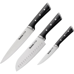 Tefal Ice Force Messer-Set (3-tlg, Edelstahl, Fleisch/Santoku/Universal) für 31,92€ (Vergleich: 38,99€)