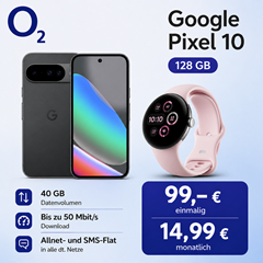[Top] Google Pixel 10 + Pixel Watch 3 LTE für nur 99,00€ mit 40 GB 5G Allnet Flat im o2 Netz für nur 14,99€/Monat