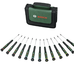 Bosch Präzisionsschraubendreher-Set (13-tlg., S2-Stahl, magnetisch) für 20,85€ (Vergleich: 25,23€)