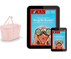 FOCUS E-Paper Abo + 215€ Prämie + Gratis-Kühltasche für 228,48€