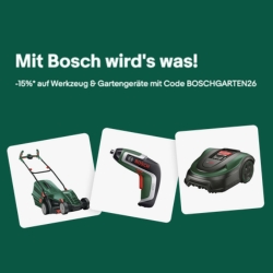eBay: 15% Rabatt auf Bosch Home & Garden