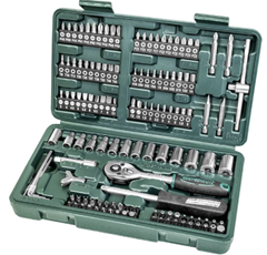 Brüder Mannesmann Steckschlüssel- und Bitsatz 130-teilig M29166 für 14,00€ (Vergleich: 19,54€)