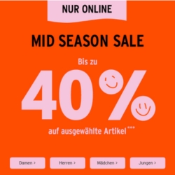 Ernsting’s family: Mid Season Sale – bis zu 40% Rabatt auf eine riesige Auswahl an Kleidung für die ganze Familie