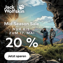 Jack Wolfskin: 20% Extra-Rabatt beim Mid Season Sale!