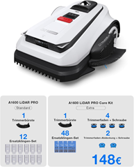 ECOVACS GOAT A1600 LiDAR PRO Care Kit Mähroboter (1.600 m², ohne Kabel) für 1.299€