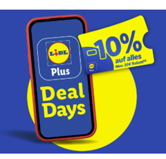 Lidl Plus Deal Days: 10% Rabatt + Versandkostenfrei am 12. und 13.05.