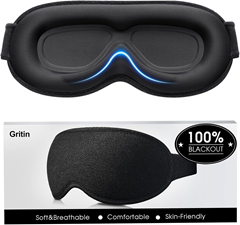 Gritin 3D Schlafmaske (Seitenschläfer, schwarz) für 6,78€ (Vergleich: 10,19€)