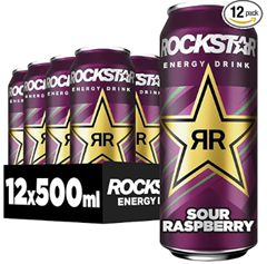 Rockstar Energy Drink Sour Raspberry 12 x 500 ml im Spar-Abo für 9€ (0,75€/Dose)