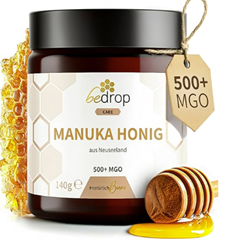 [Super] bedrop Manuka Honig MGO 500+ (140 g) im Spar-Abo mit Coupon für 16,14€ (Vergleich: 34,94€)