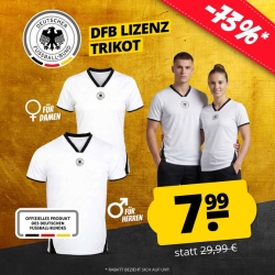 offizielles DFB Deutschland Lizenz Trikot für Herren und Damen für 12,94€