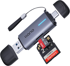llano SD Kartenleser USB C 2-in-1 Dual Slots mit Code für 6,99€ (statt 9,99€)