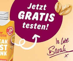 Oatsome Breakfast Drink Dank Erstattung kostenlos ausprobieren