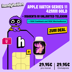 [Knaller] Apple Watch Series 11 42mm für 29,95€ + Telekom Magenta M Unlimited für 29,95€/Monat + 300€ Bonus