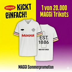 Maggi WM Trikot: MAGGI Fußball-Trikot komplett gratis beim Kauf von Maggi-Produkten im Wert von 6€