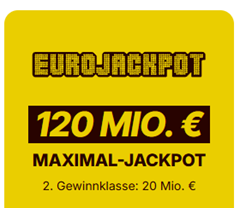Eurojackpot Gutschein: 2 Felder für 0,20€ statt 5,20€