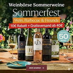 Weinbörse Sommerweine: 10€ Rabatt + Gratisversand ab 40€