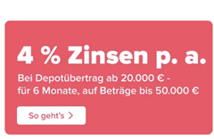 Depot zur Consorsbank wechseln und 4 % Zinsen p. a. sichern (6 Monate, max. 50.000€)