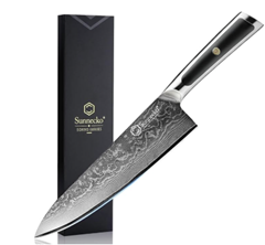 Sunnecko Damastmesser 20cm für 28,26€ mit Code (statt 56,53€)