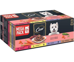 Cesar Premium Hundenassfutter Megapack (40x100g) für 12,78€ (Vergleich: 17,54€)