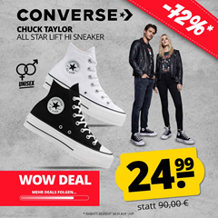 Converse Chuck All Star Lift Hi Sneaker für 29,94€ (Vergleich ab 42,98€)