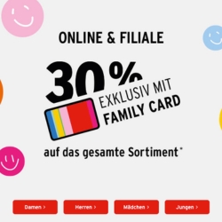 Ernsting’s family: 30% Rabatt auf das gesamte Sortiment