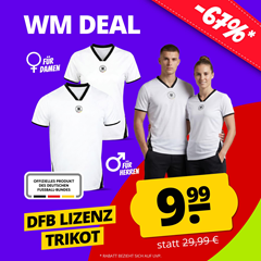 DFB Deutschland Herren Trikot für 14,94€ inkl. Versand (VG: ab 14,99€)