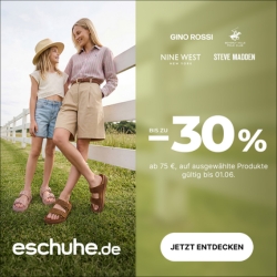 eSchuhe: bis zu 30% Rabatt ab 75€ Bestellwert auf ausgewählte Produkte