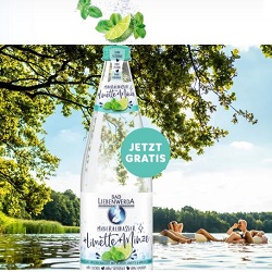 Bad Liebenwerda Mineralwasser+ Limette-Minze Dank Erstattung kostenlos testen