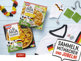 Dr. Oetker Pizza-Aktion: Gratis La Mia Grande Trikot oder Socken