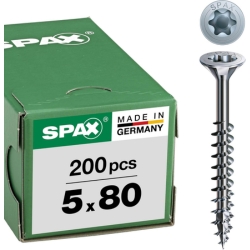 SPAX Universalschraube, 5 x 80 mm, 200 Stück für 15,99€ (Vergleich: 21,67€)