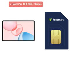 Gratis Honor Pad 10 + 300€ Bonus mit 50GB Telekom Tarif für 24,95€/Monat