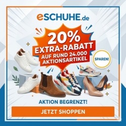 eSchuhe: 20% Extra-Rabatt auf rund 24.000 Aktionsartikel