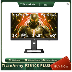 TITAN ARMY P2510S PLUS 24,5″ Gaming-Monitor für 122€