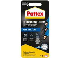 Pattex Sekundenkleber Ultra Gel Mini Trio (3x 1g) für 2,56€ (Vgl. 6,98€)