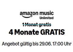 Amazon Music Unlimited: 4 Monate anstatt 1 Monat gratis testen