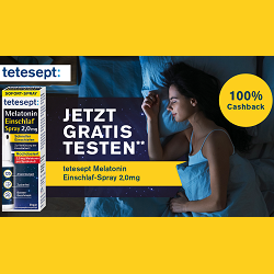 Tetesept Melatonin-Spray Dank Erstattung kostenlos testen