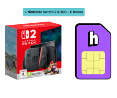 Nintendo Switch 2 im Mario Kart Bundle für 99€ mit 50GB Telekom Allnet Flat für 29,95€/Monat + bis zu 300€ Bonus
