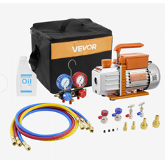 VEVOR Vakuumpumpe mit Manometer-Set (4,5 CFM, 250 W) für 96,90€