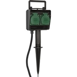 Brennenstuhl Garten-Steckdose 2-fach mit Erdspieß für 8,95€ (Vgl. 14,79€)