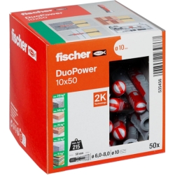 fischer DuoPower 10 x 50 Universaldübel (50 Stück) für 6,55€ (Vergleich: 11,12€)