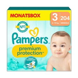 Pampers Premium Protection Gr.3 204 Windeln für 37,71€ (Vgl. 48,98€)