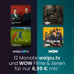 waipu.tv Perfect Plus + WOW Filme & Serien für 6,99€/Monat (12 Monate)