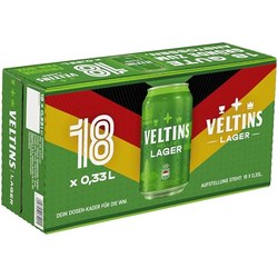Veltins Helles Lager 18 x 0,33 l für 10,79€ statt 12,99€ (0,60€/Dose)