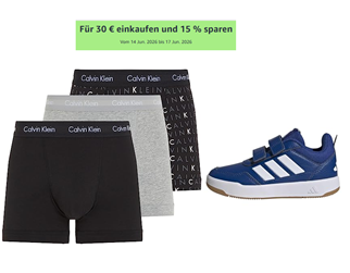 Amazon: Für 30 € einkaufen und 15 % sparen auf ausgewählte Artikel