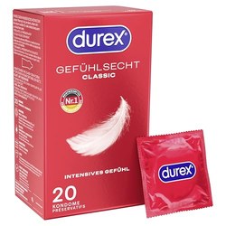 Durex Gefühlsecht Classic Kondome 20er-Pack für 9,86€ im Spar-Abo (Vgl. 14,49€)